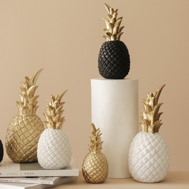 Pineapple Fruit Shape Nordic Home Decor - Golden Resin Ornament