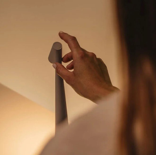 Portable Rechargeable LED Table Lamp - Aluminum Construction - Three Light Intensities