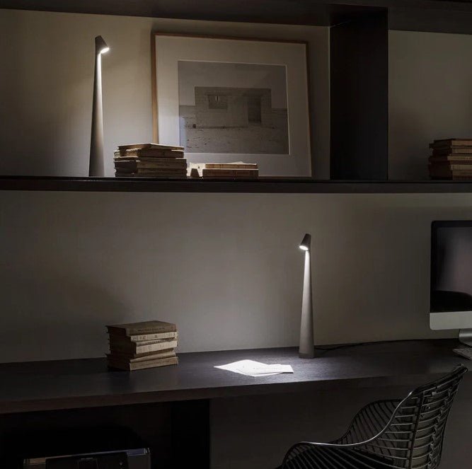 Portable Rechargeable LED Table Lamp - Aluminum Construction - Three Light Intensities