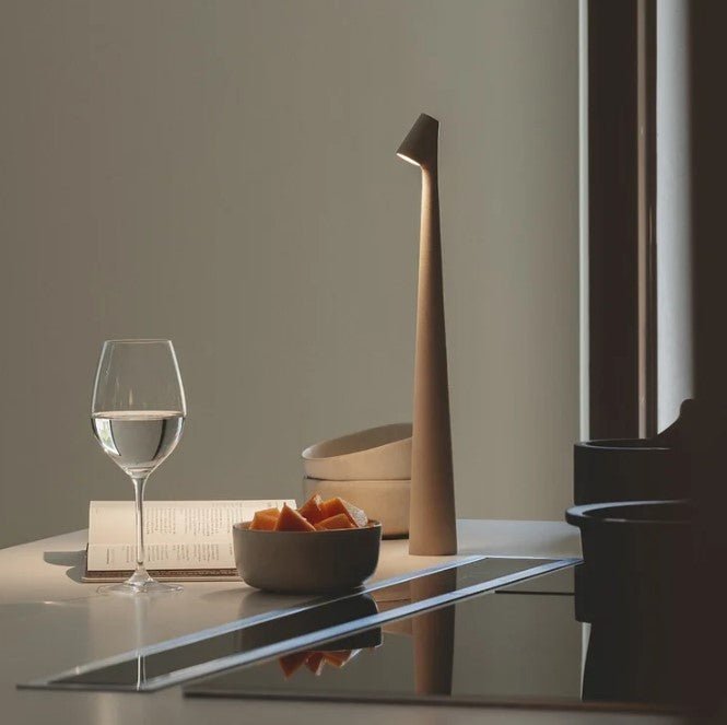 Portable Rechargeable LED Table Lamp - Aluminum Construction - Three Light Intensities