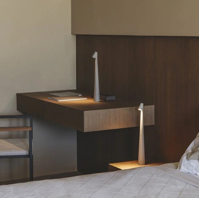 Portable Rechargeable LED Table Lamp - Aluminum Construction - Three Light Intensities