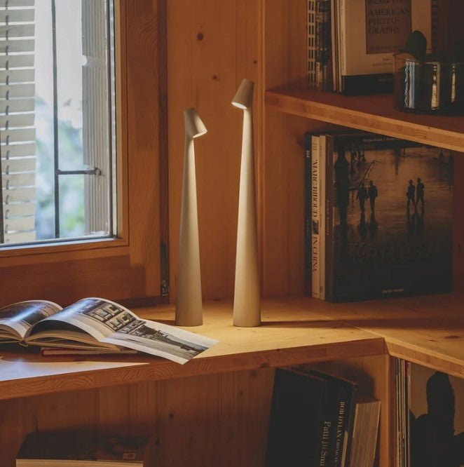 Portable Rechargeable LED Table Lamp - Aluminum Construction - Three Light Intensities