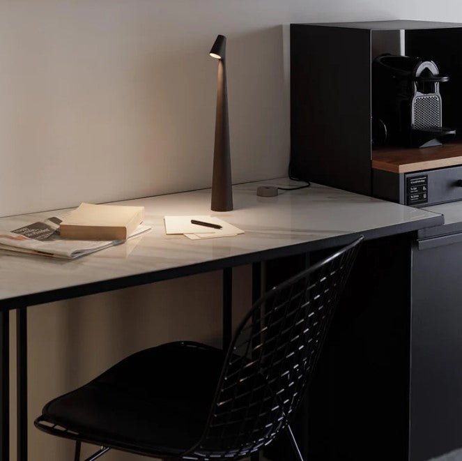 Portable Rechargeable LED Table Lamp - Aluminum Construction - Three Light Intensities