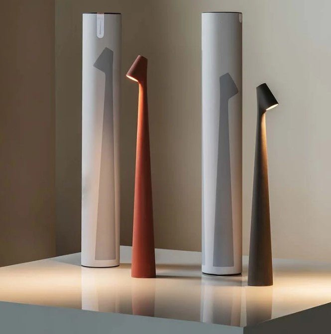 Portable Rechargeable LED Table Lamp - Aluminum Construction - Three Light Intensities