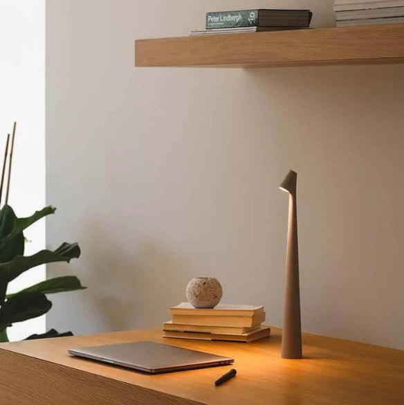 Portable Rechargeable LED Table Lamp - Aluminum Construction - Three Light Intensities