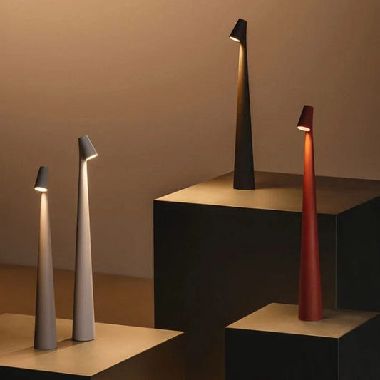Portable Rechargeable LED Table Lamp - Aluminum Construction - Three Light Intensities