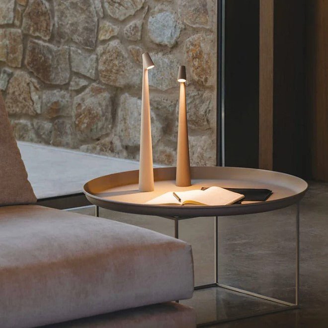 Portable Rechargeable LED Table Lamp - Aluminum Construction - Three Light Intensities