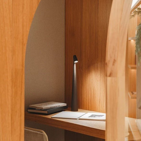 Portable Rechargeable LED Table Lamp - Aluminum Construction - Three Light Intensities