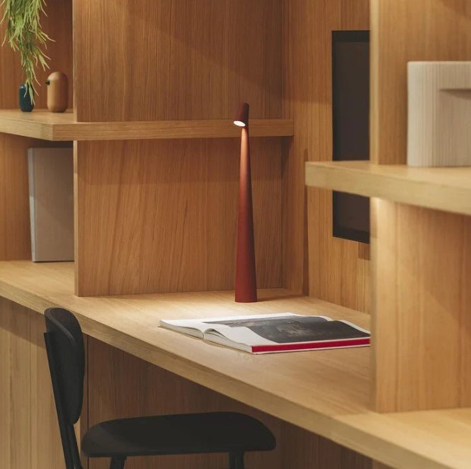Portable Rechargeable LED Table Lamp - Aluminum Construction - Three Light Intensities