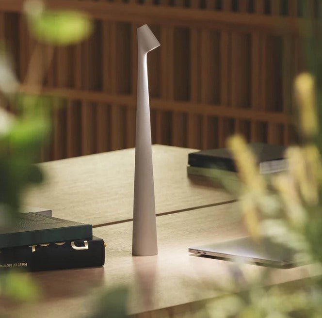 Portable Rechargeable LED Table Lamp - Aluminum Construction - Three Light Intensities
