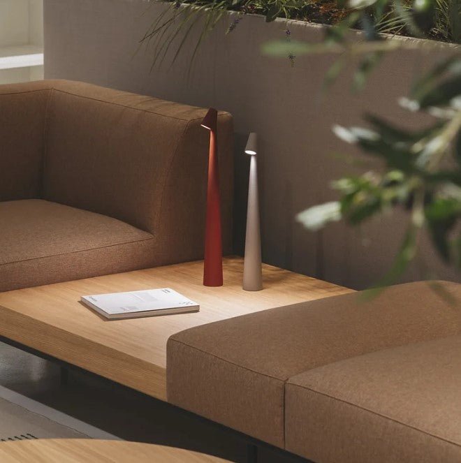 Portable Rechargeable LED Table Lamp - Aluminum Construction - Three Light Intensities