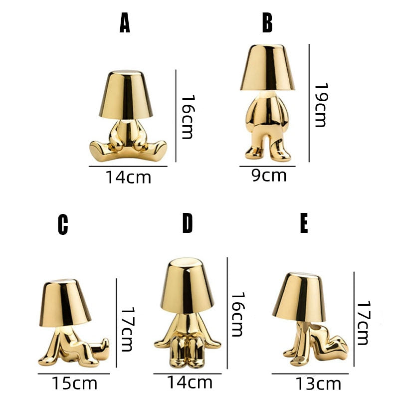 Product  Modern Gold Thinker Statue LED Table Lamp