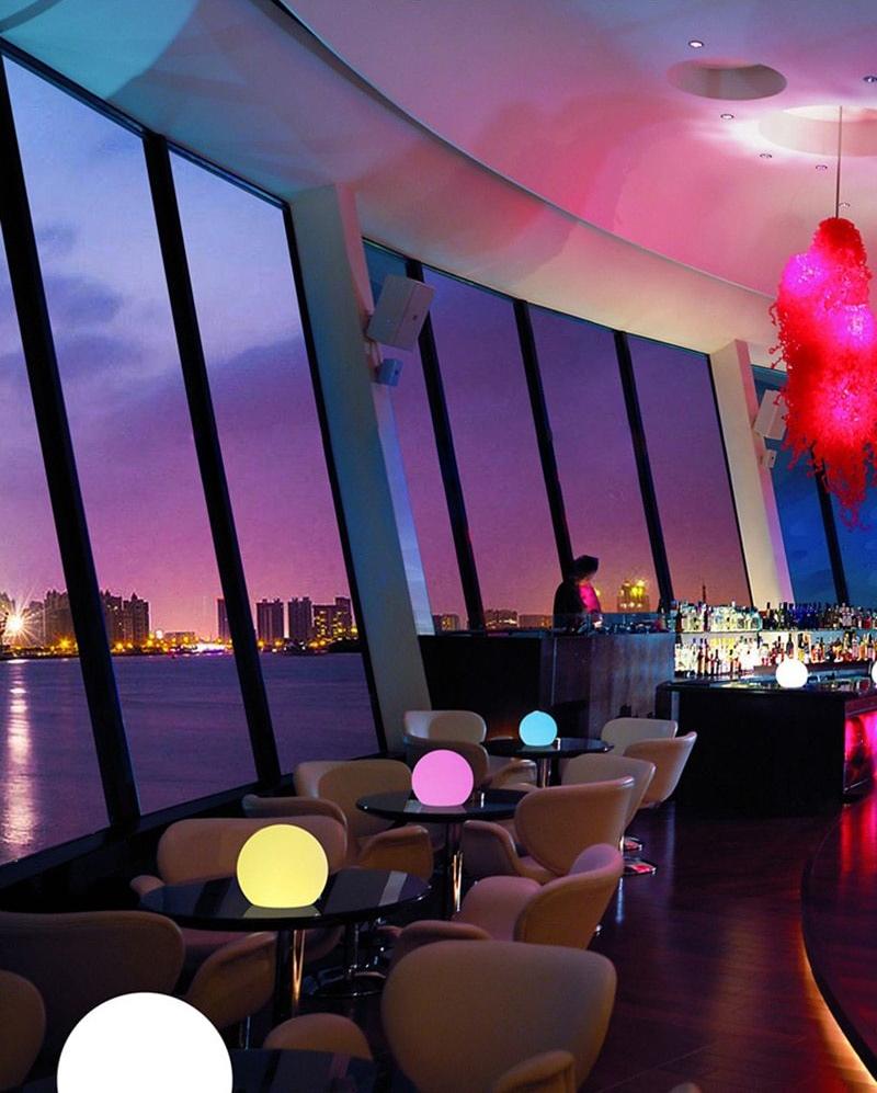 Rechargeable Cordless LED Moon Table Lamp - 16 Color Options