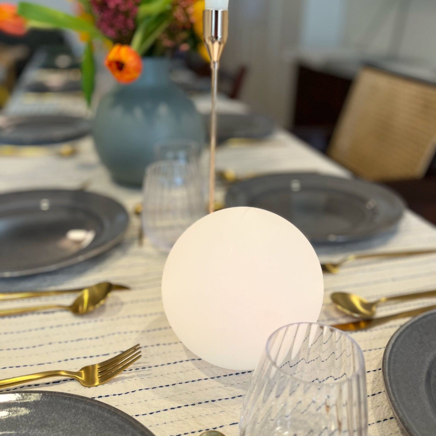 Rechargeable Cordless LED Moon Table Lamp - 16 Color Options