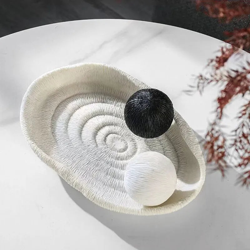 Resin Nature-Inspired Decorative Bowl