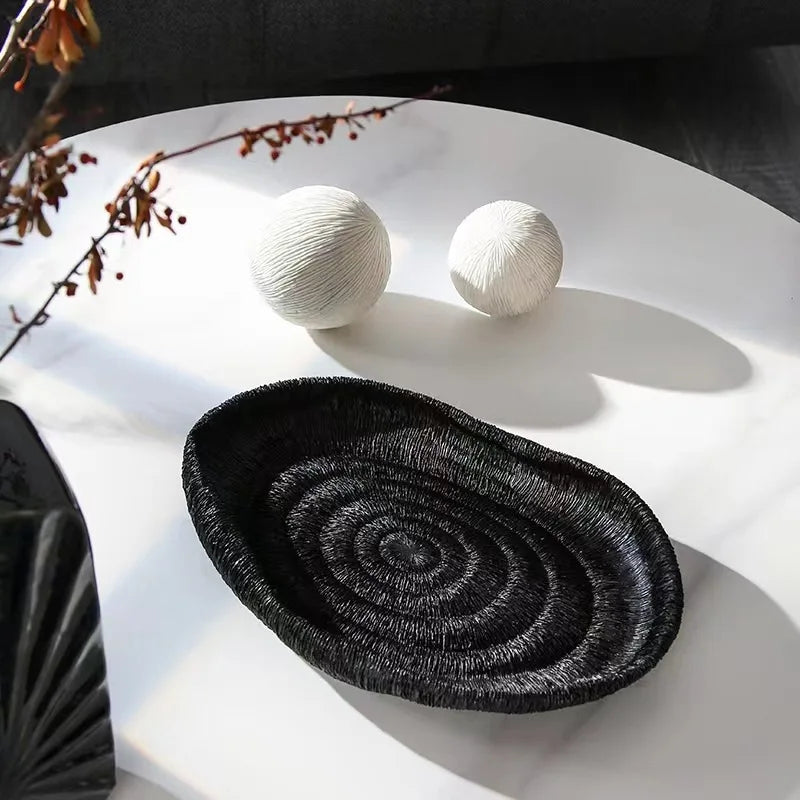 Resin Nature-Inspired Decorative Bowl