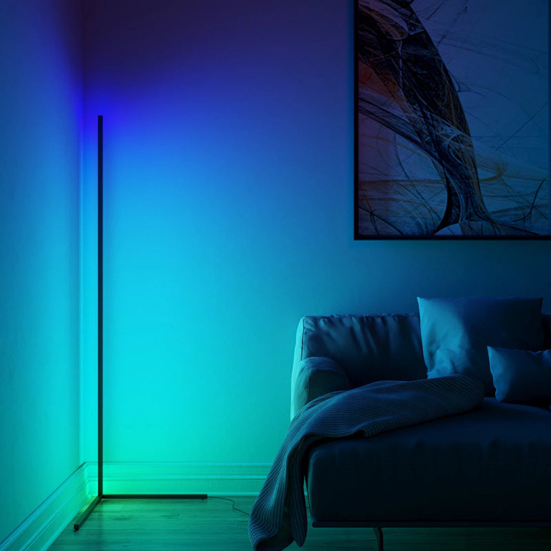 RGB Corner Floor Lamp with LED Light and Remote Control