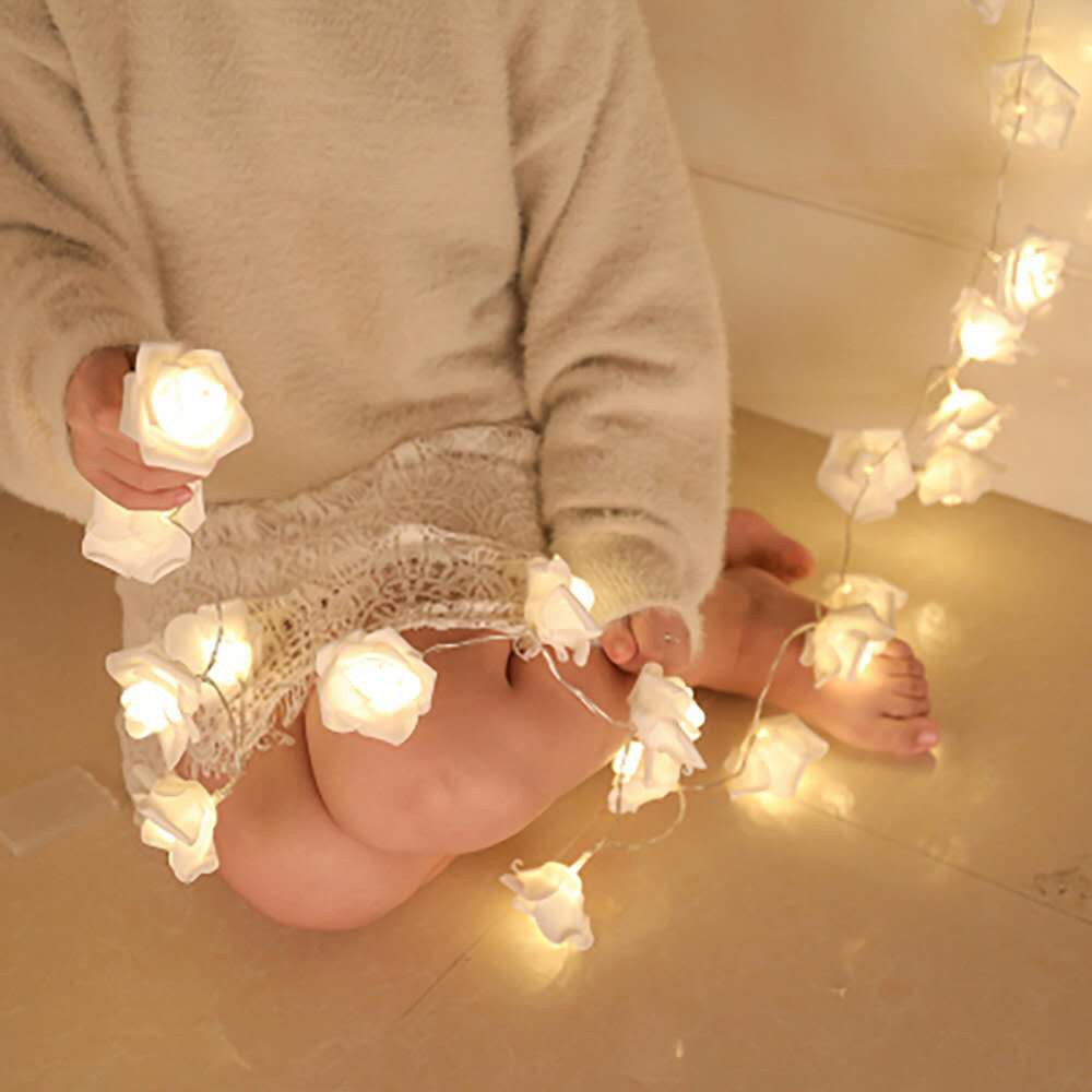 Rose Flower LED String Lights - Elegant Rose Style, 5-20 Feet Options