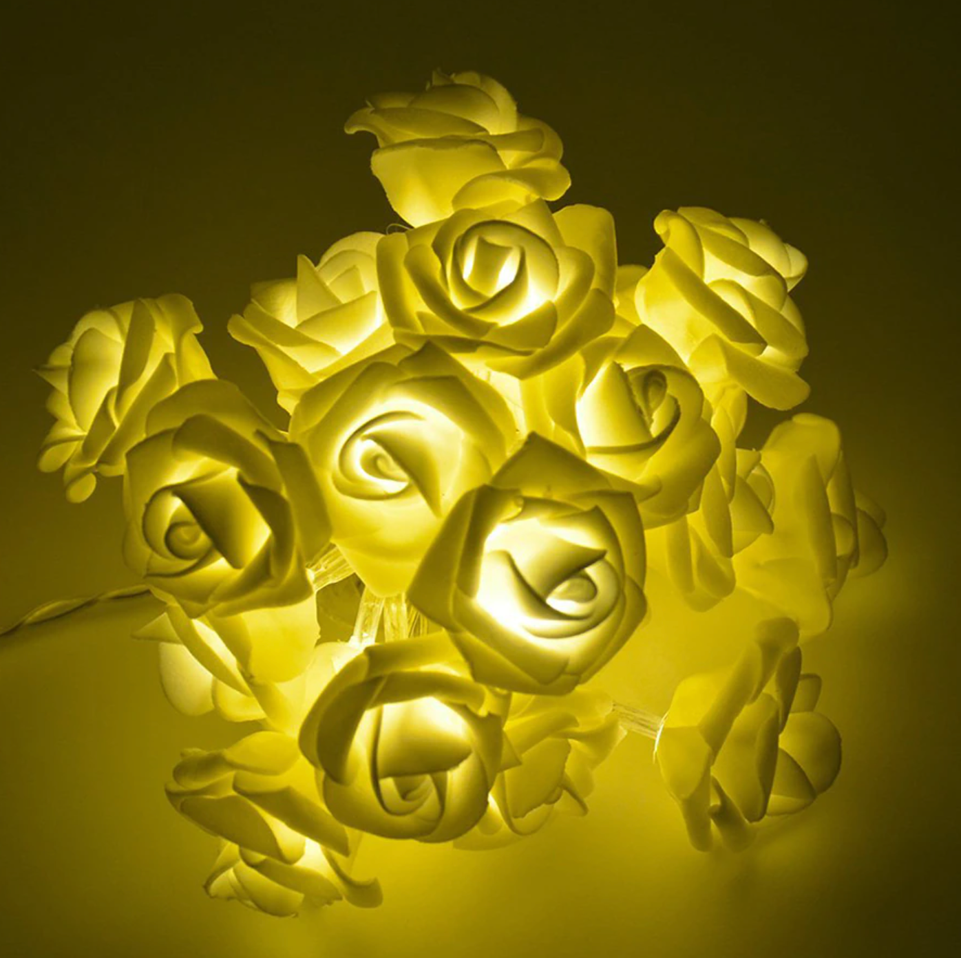 Rose Flower LED String Lights - Elegant Rose Style, 5-20 Feet Options