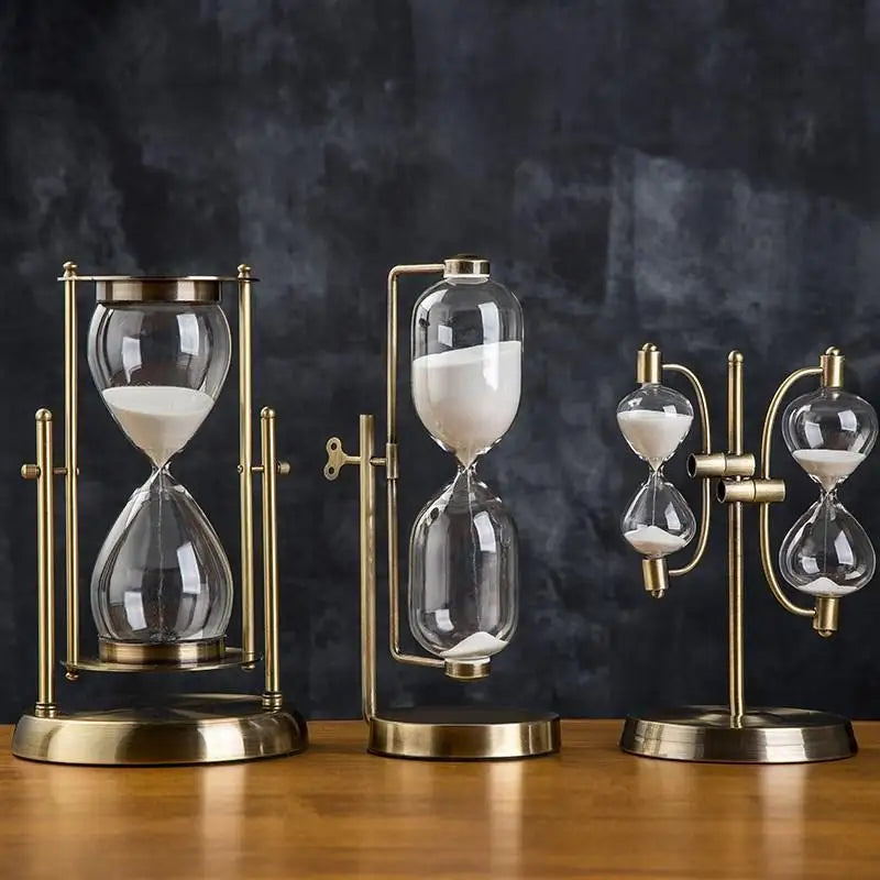 Rotating Globe Hourglass Timer - Elegant Sand Clock
