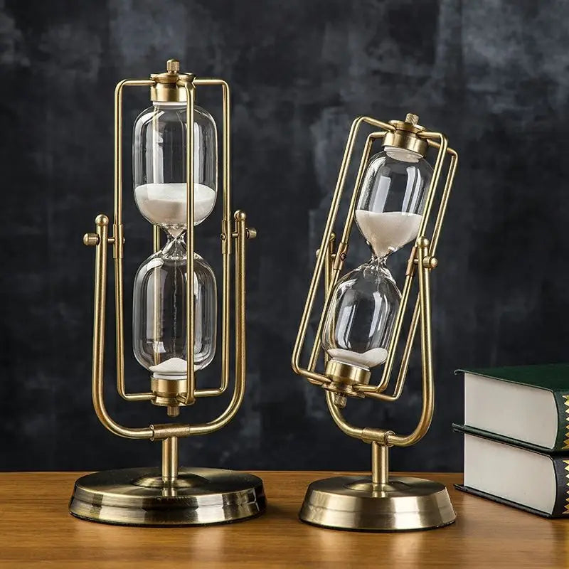 Rotating Globe Hourglass Timer - Elegant Sand Clock