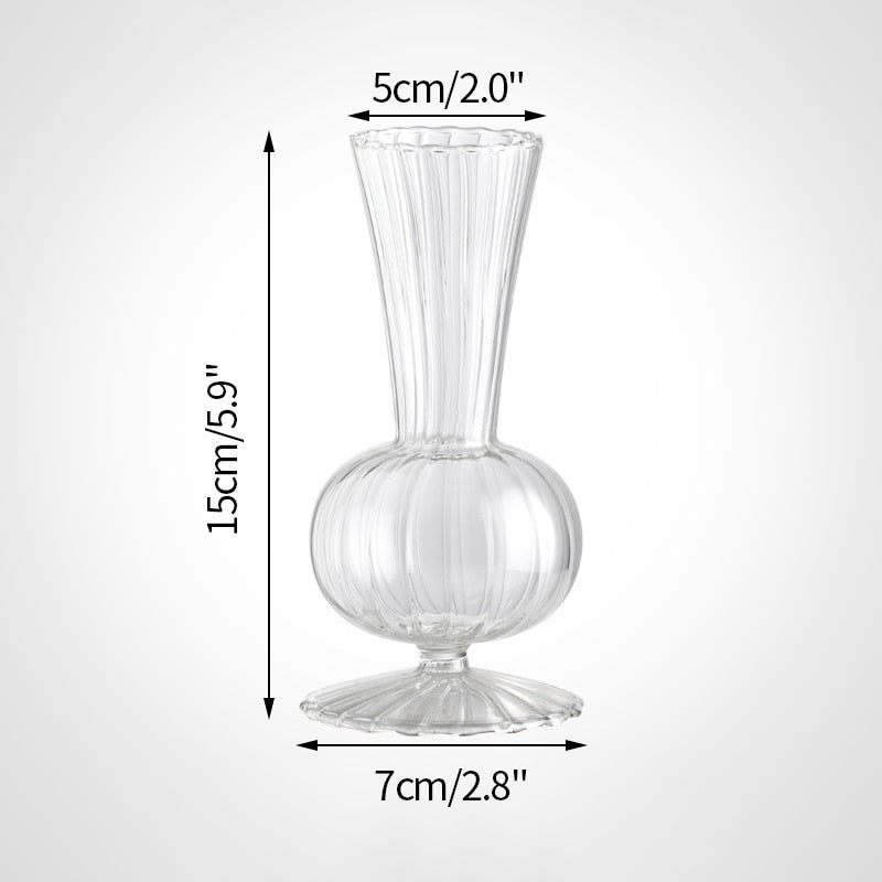 Glass Plant Vases - Nordic Style Transparent Glass