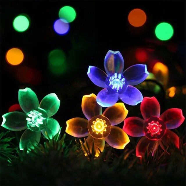 Solar Flower Garden LED Light Strips