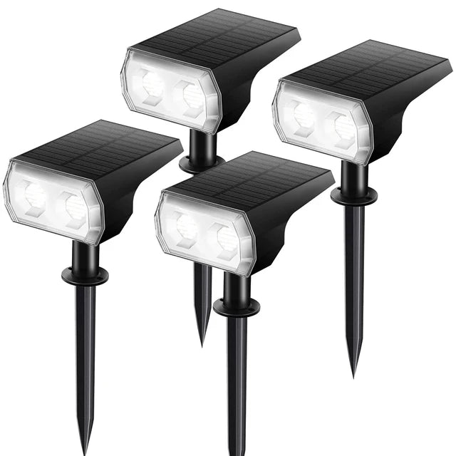 Solar Landscape Spotlights - IP65 Waterproof, RGB/White, Long Battery Life Outdoor Lights