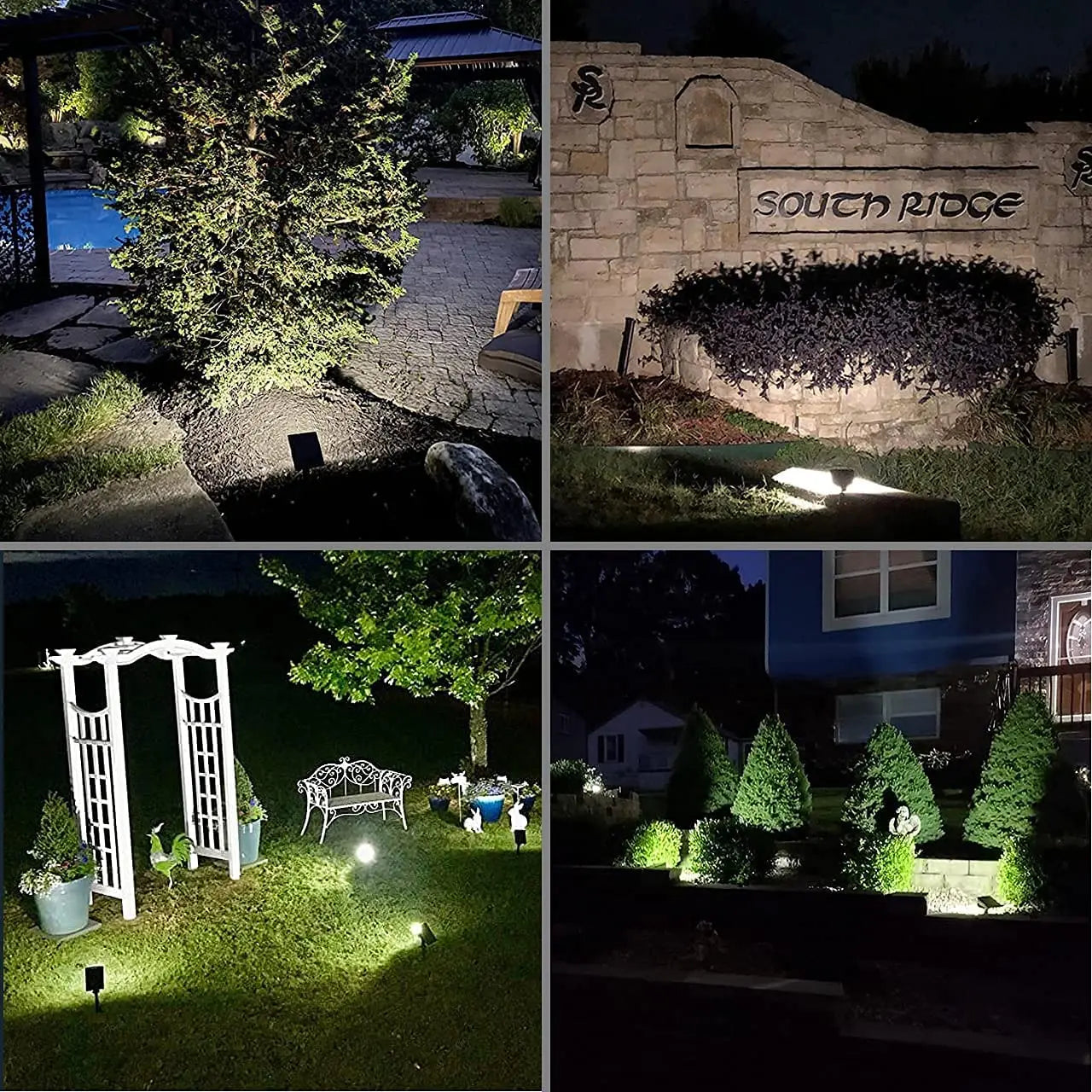 Solar Landscape Spotlights - IP65 Waterproof, RGB/White, Long Battery Life Outdoor Lights