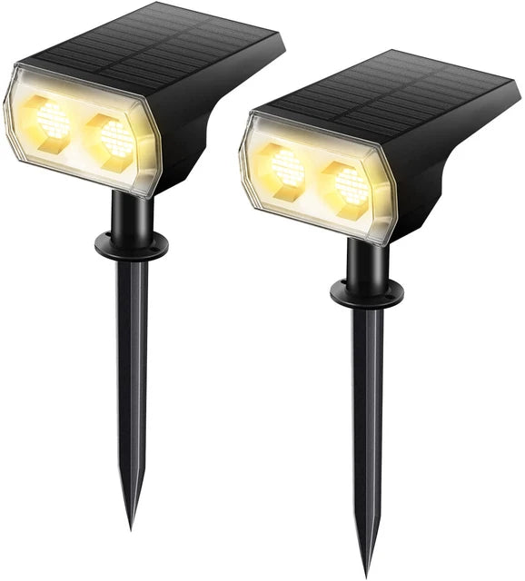 Solar Landscape Spotlights - IP65 Waterproof, RGB/White, Long Battery Life Outdoor Lights
