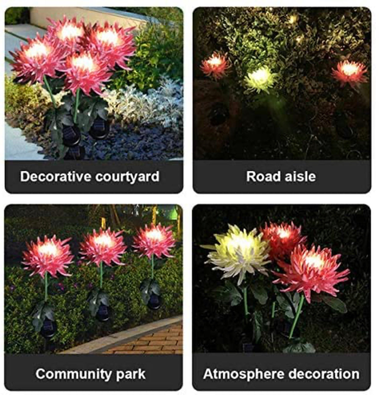 Solar LED Crown Imperial Flower Lights