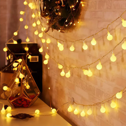 Solar Powered Waterproof Outdoor LED String Lights - Garden Decoration