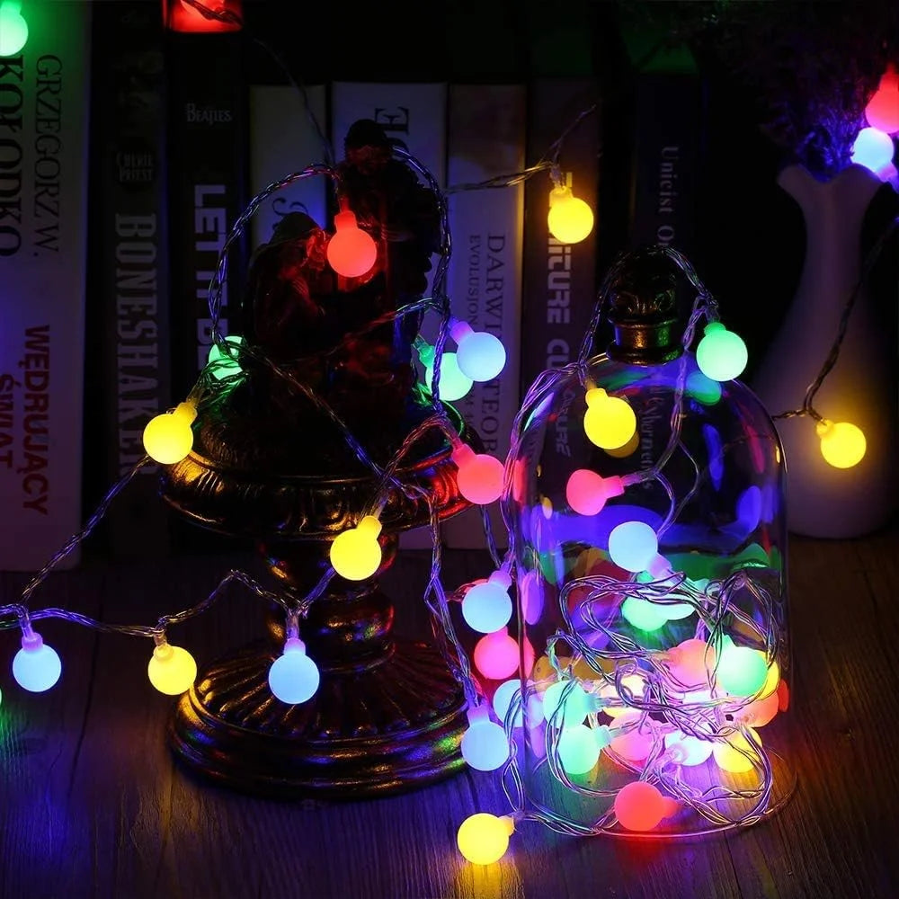 Solar Powered Waterproof Outdoor LED String Lights - Garden Decoration