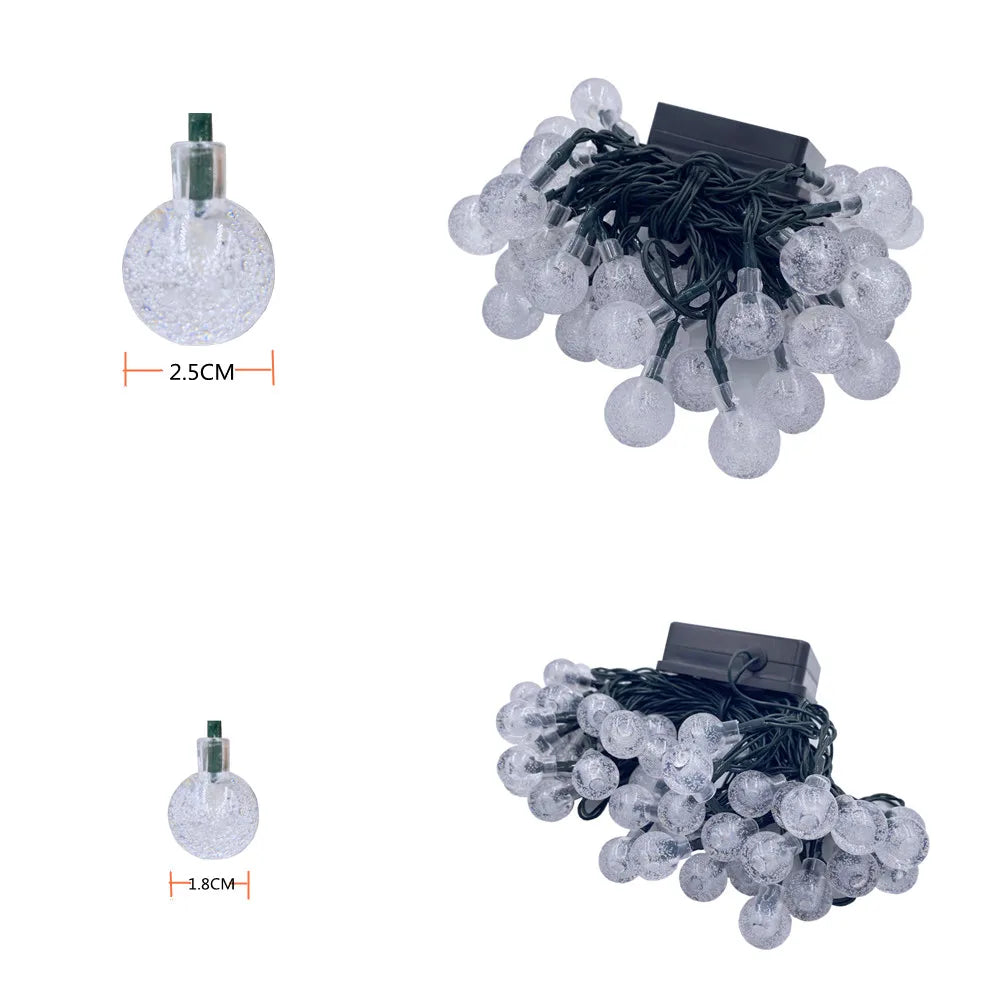 Solar String Lights - IP65 Waterproof RGB/White LEDs with Long Battery Life