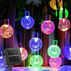Solar String Lights - Outdoor LED, IP65 Waterproof, RGB/White Color