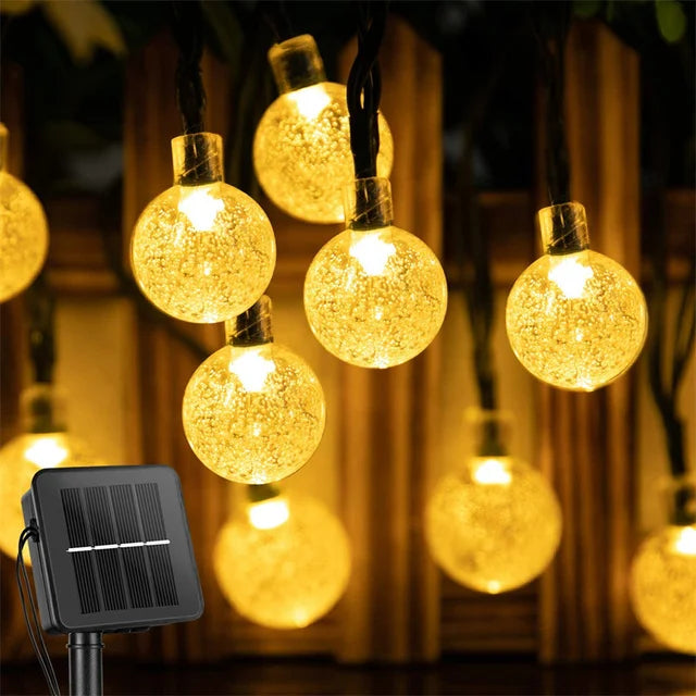 Solar String Lights - Outdoor LED, IP65 Waterproof, RGB/White Color
