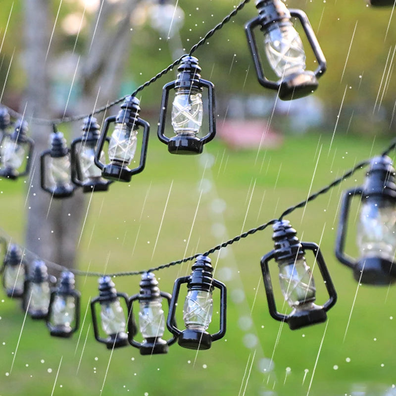 Solar String Lights - Outdoor LED Lanterns, RGB/White Color, IP65 Waterproof