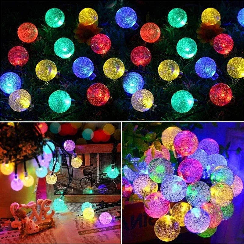 Solar String Lights - Outdoor LED, IP65 Waterproof, RGB/White Color