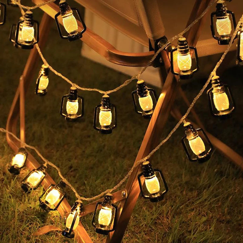 Solar String Lights - Outdoor LED Lanterns, RGB/White Color, IP65 Waterproof