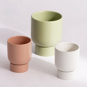 Stacked Flower Pot - Ceramic Vase for Garden and Bonsai
