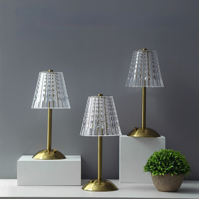 Table Lamp Tricolor Dimmable Cordless LED - Captivating View