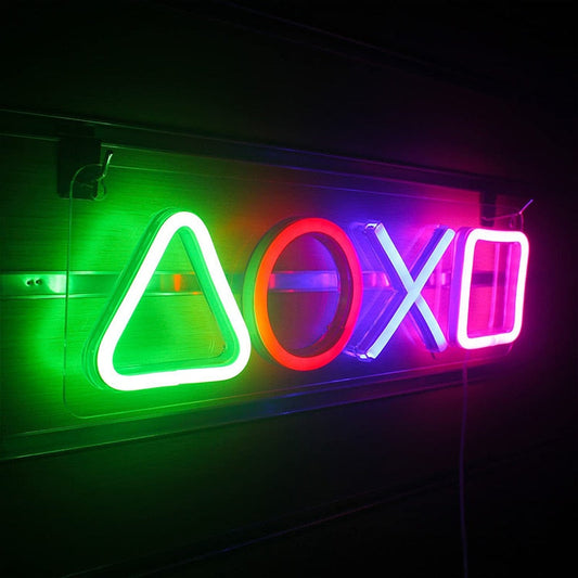 USB Chargeable Gaming Icon Neon Lamp for Game Room Decor Night Lighting
