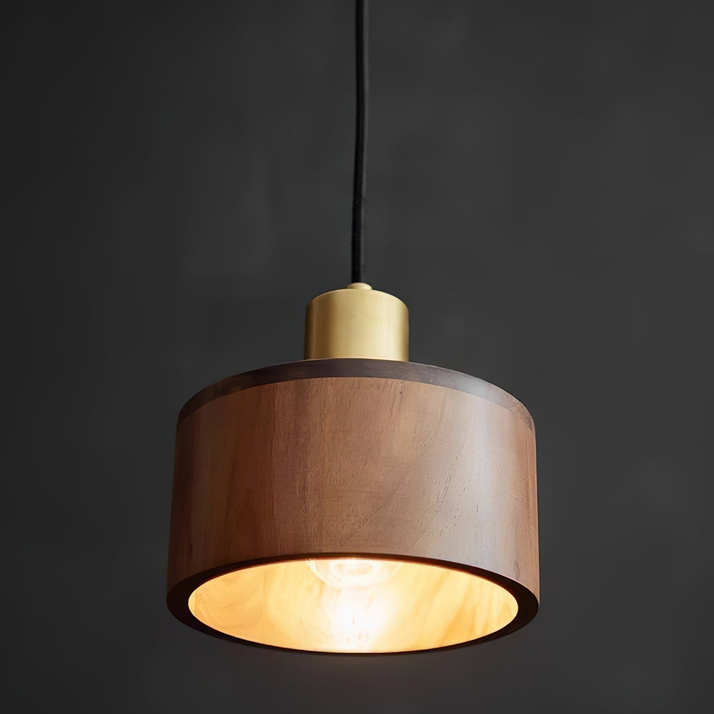 Walnut Wood Pendant Lamp - Japanese Woodworking Inspiration - Ceiling Fixture