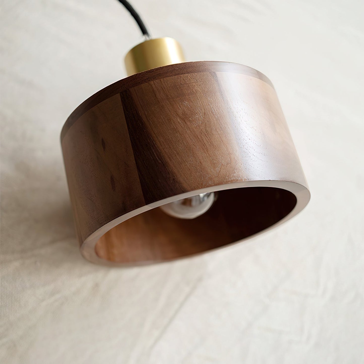 Walnut Wood Pendant Lamp - Japanese Woodworking Inspiration - Ceiling Fixture