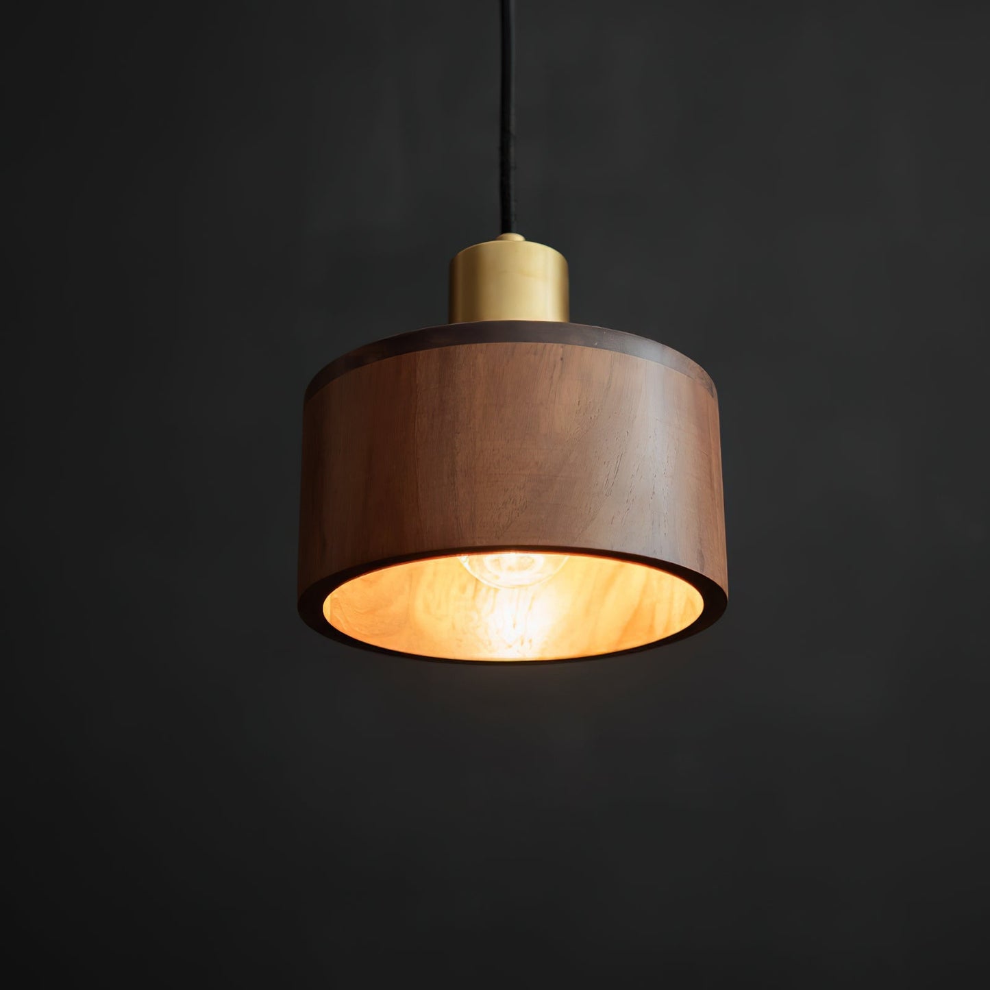 Walnut Wood Pendant Lamp - Japanese Woodworking Inspiration - Ceiling Fixture