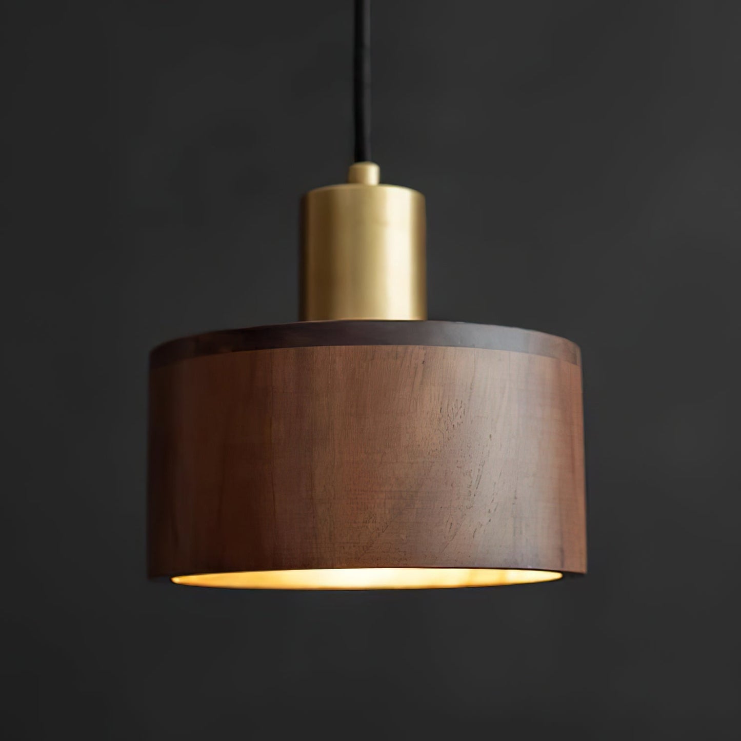 Walnut Wood Pendant Lamp - Japanese Woodworking Inspiration - Ceiling Fixture