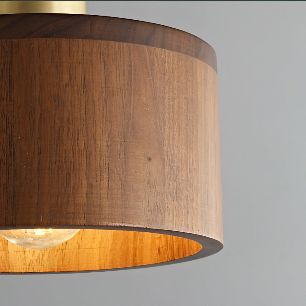 Walnut Wood Pendant Lamp - Japanese Woodworking Inspiration - Ceiling Fixture