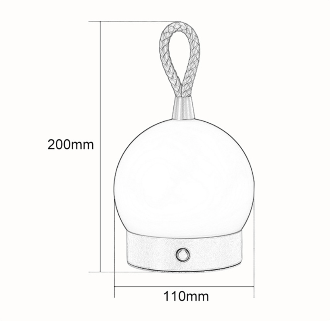 Waterproof LED Table Lamp - Cordless Orb Design