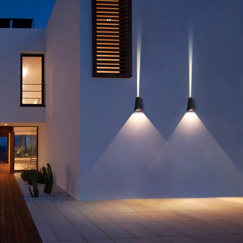 Waterproof Outdoor Pyramid LED Wall Sconce