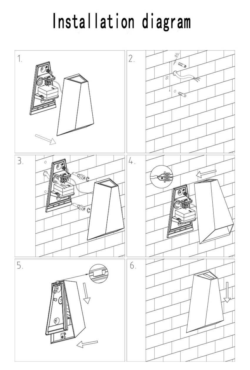Waterproof Outdoor Pyramid LED Wall Sconce